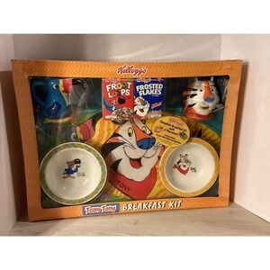 Kelloggs Tony‎ the Tiger Toucan Sam Complete Breakfast Kit 2 Bowls 2 Placemats